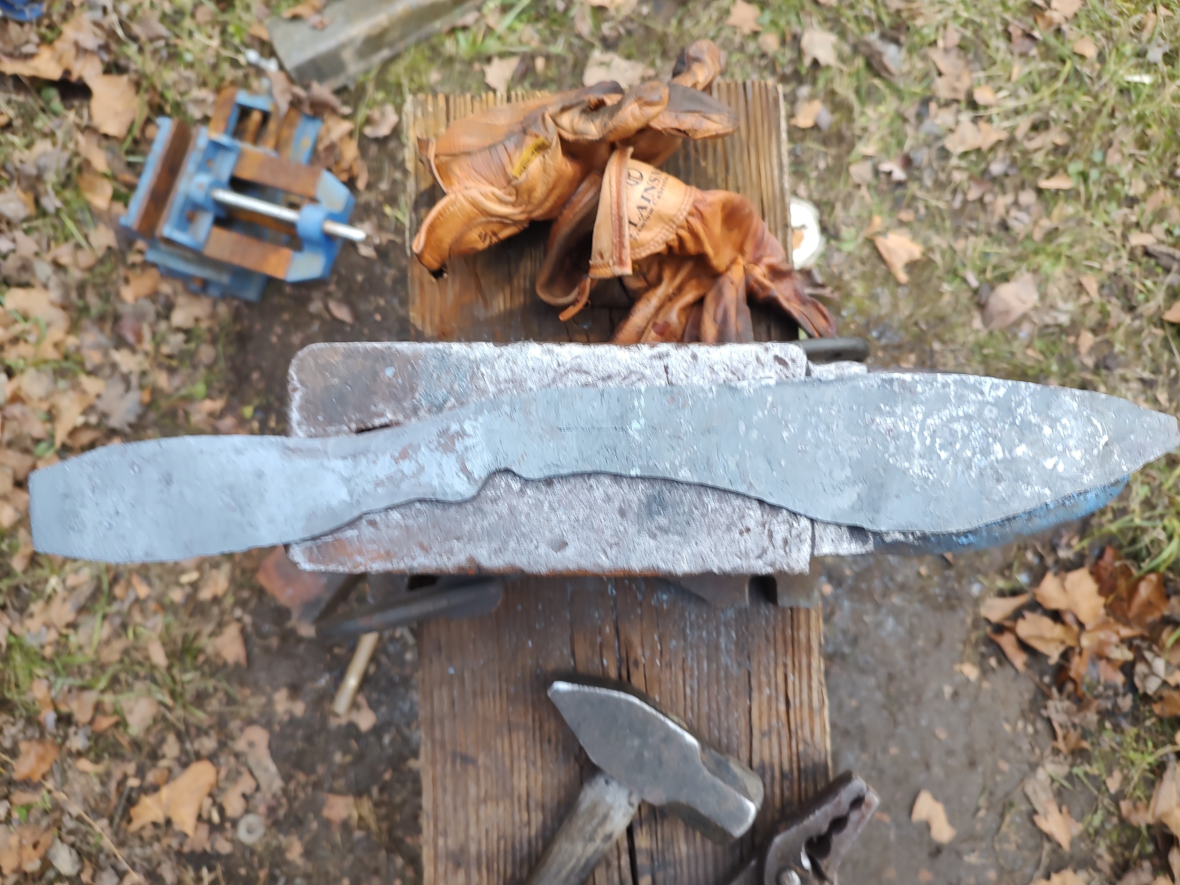 Carving tools on workbench
