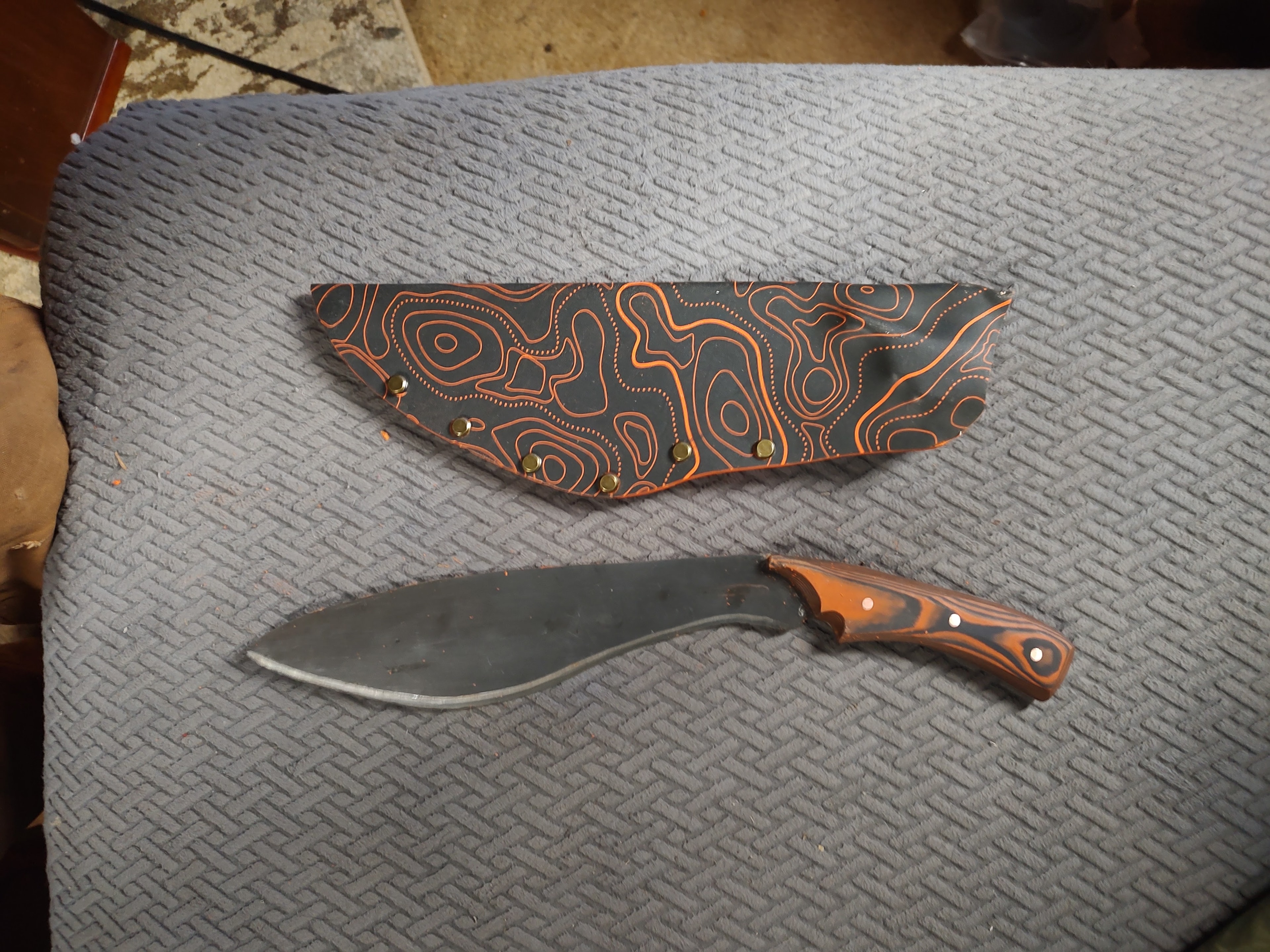 Machete with decorative sheath