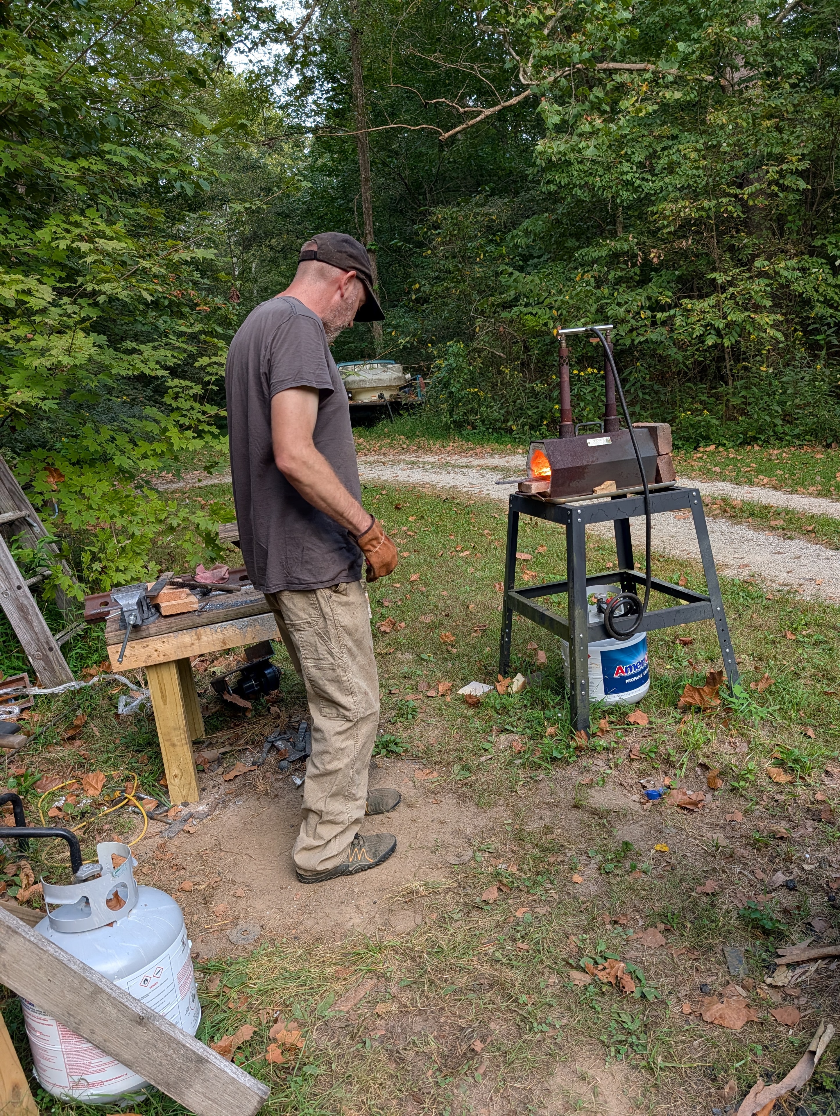 Close-up of the forge at Bsharp Blacksmith